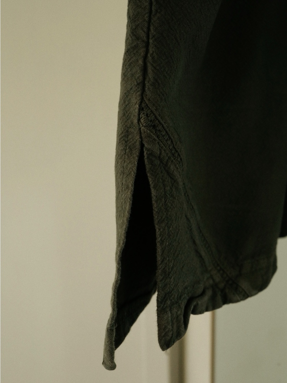 Vintage 100% Cotton Olive Short Sleeve Collared Top - Picture 5 of 8